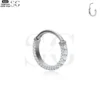 SG3178 - ASTM F136 Titanium Double Line Zircon Nose Ring Wholesale - Image 2