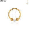 SG3180 - ASTM F136 Titanium Opal & Ball Nose Ring Wholesale - Image 8