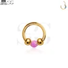 SG3180 - ASTM F136 Titanium Opal & Ball Nose Ring Wholesale - Image 5