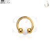 SG3180 - ASTM F136 Titanium Opal & Ball Nose Ring Wholesale - Image 4