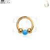 SG3180 - ASTM F136 Titanium Opal & Ball Nose Ring Wholesale - Image 3