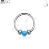 SG3180 - ASTM F136 Titanium Opal & Ball Nose Ring Wholesale - Image 2