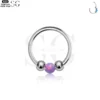 SG3180 - ASTM F136 Titanium Opal & Ball Nose Ring Wholesale - Image 15