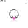 SG3180 - ASTM F136 Titanium Opal & Ball Nose Ring Wholesale - Image 12