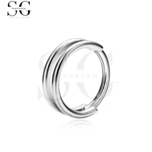 SG3191 - ASTM F136 Titanium podwójny pierścień nosowy hurtowy