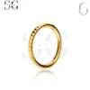 SG3195 - ASTM F136 Titanium Simple Smooth Hoop Nose Ring Wholesale - Image 2
