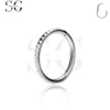 SG3195 - ASTM F136 Titanium Simple Smooth Hoop Nose Ring Wholesale - Image 3