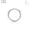 SG3196 - ASTM F136 Titanium Simple Smooth Hoop Nose Ring Wholesale - Image 2