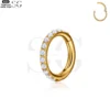 SG3199 - ASTM F136 Titanium Simple Hoop Nose Ring with White Pearl Wholesale - Image 6