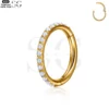 SG3199 - ASTM F136 Titanium Simple Hoop Nose Ring with White Pearl Wholesale - Image 5