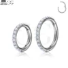 SG3199 - ASTM F136 Titanium Simple Hoop Nose Ring with White Pearl Wholesale