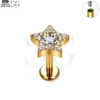 SG4037 - ASTM F136 Titanium Threaded Labret with Embedded Zircon Star Design Wholesale - Image 12