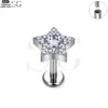 SG4037 - ASTM F136 Titanium Threaded Labret with Embedded Zircon Star Design Wholesale - Image 7