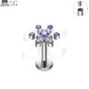 SG4049 F136 Titanium Internally Threaded Labrets with Multicolor Zircon – Implant-Grade Piercing Jewelry - Image 5
