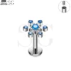 SG4049 F136 Titanium Internally Threaded Labrets with Multicolor Zircon – Implant-Grade Piercing Jewelry - Image 3
