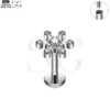 SG4049 F136 Titanium Internally Threaded Labrets with Multicolor Zircon – Implant-Grade Piercing Jewelry - Image 2