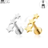 SG4051 - ASTM F136 Titanium Triple Star Labret for Wholesale