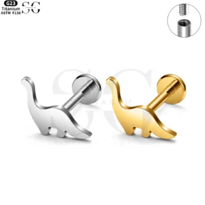 SG4066 - ASTM F136 Titanium Penguin Design Labret Wholesale