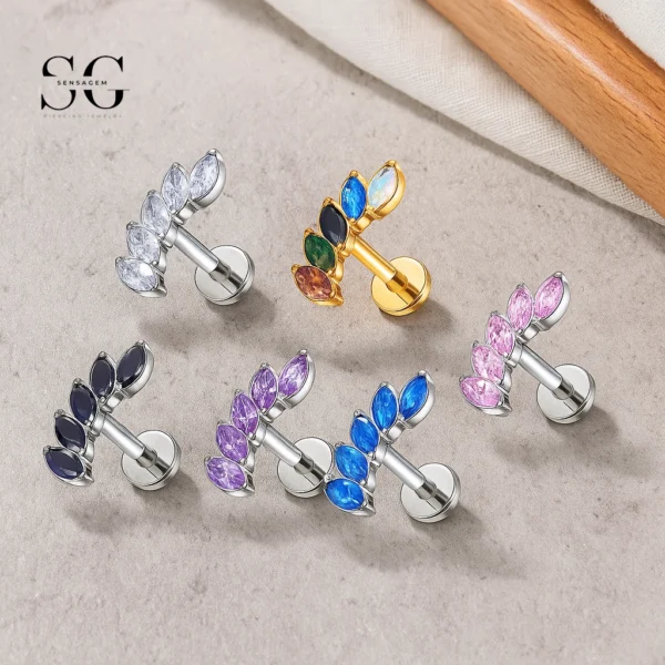 SG4069 - Titanium Marquise Zircon Threaded Labret – ASTM F136
