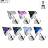 SG4072 - Triangle Zircon Titanium Labret Jewelry