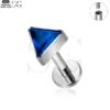SG4072 - Triangle Zircon Titanium Labret Jewelry - Image 3