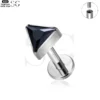 SG4072 - Triangle Zircon Titanium Labret Jewelry - Image 7