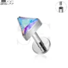 SG4072 - Triangle Zircon Titanium Labret Jewelry - Image 8