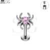 SG4074 - Bulk Spider Zircon Titanium Labret Jewelry - Image 4