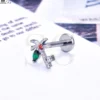 SG4083 - ASTM F136 Titanium Dragonfly Zircon Labret Supply - Image 3