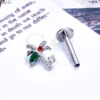 SG4083 - ASTM F136 Titanium Dragonfly Zircon Labret Supply - Image 4