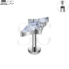 SG4086 - ASTM F136 Titanium Playing Card Zircon Labret - Image 5
