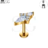SG4086 - ASTM F136 Titanium Playing Card Zircon Labret - Image 4