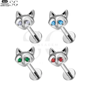 SG4091 - F136 Titanium Fox Head Labret Exporter