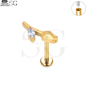 SG4094 - F136 Titanium Tree Branch Labret Export