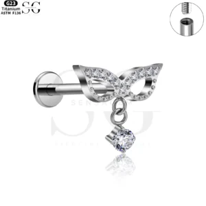 SG4101 - F136 Titanium Mask Labret Studs with/without Pendant