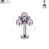 SG4102 - F136 Titanium Triple Gem Ball Design Labrets - Image 5