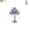SG4102 - F136 Titanium Triple Gem Ball Design Labrets - Image 6