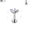 SG4111 - Triple Zircon Design Threaded Labrets with Customizable Colors - Image 4