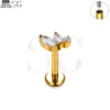 SG4111 - Triple Zircon Design Threaded Labrets with Customizable Colors - Image 5