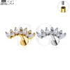 SG4112 - Alternating Zircon Design Threaded Labrets with Customizable Colors
