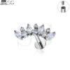 SG4112 - Alternating Zircon Design Threaded Labrets with Customizable Colors - Image 2