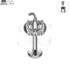 SG4124 - Pumpkin Head Titanium Labret for Helix Piercing - Image 2