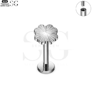 SG4128 - Minimalist Titanium Labret for Cartilage Piercing