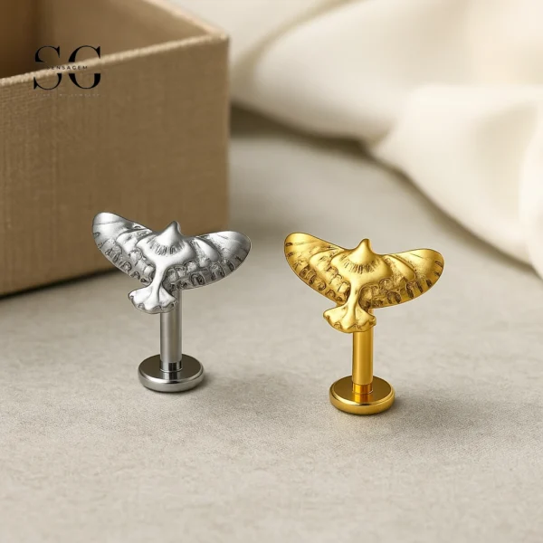 SG4134 - Eagle Design Titanium Labret for Lip Piercing