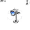SG4135 - Dinosaur Shape Titanium Labret with Opal Gem - Image 6