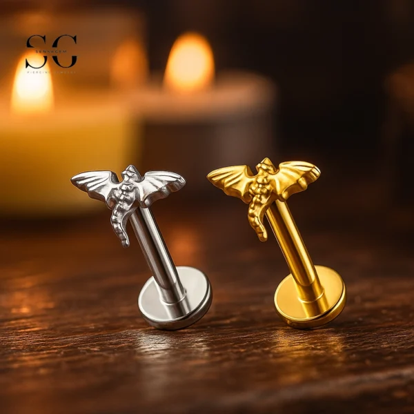 SG4137 - Animal Shape Titanium Labret for Lip & Cartilage Piercing