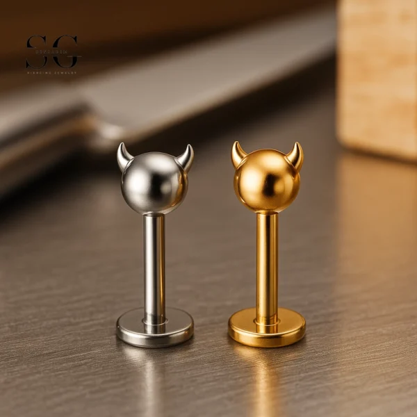 SG4139 - Titanium Horn Ball Labret for Lip & Cartilage