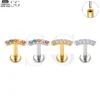 SG4151 - Arc Zircon Threadless Labret for Lip Piercing
