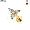 SG4153 - Leaf Shape Titanium Labret Wholesale - Image 3