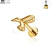 SG4156 - ASTM F136 Titanium Eagle Design Threaded Labret Wholesale for Lip and Cartilage Piercings - Image 3